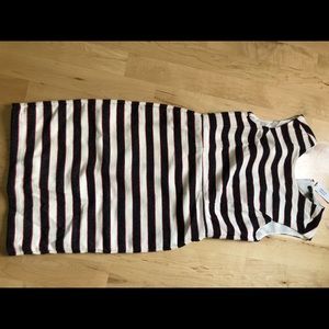 Navy/white/ red banana republic dress